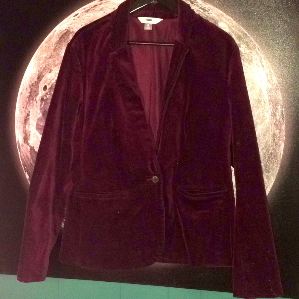 Old Navy purple velvet jacket
